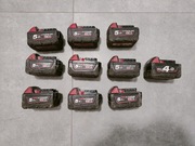 Akumulatory Milwaukee M18 5Ah i 4Ah (8szt)