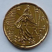 FRANCJA 2005 20 CENTÓW UNC !!!!!!!!!!