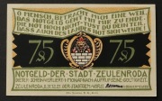 Notgeld Niemcy miasto Zeulenroda 75 Pf 1921 (1)