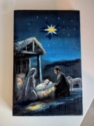 Szopka Boże Narodzenię dekoracja świąteczna prezent obrazek