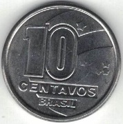 Brazylia 10 centavos 1989 - 19 mm