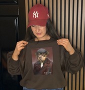 BLUZA Z PSEM AMERICAN BULLY CZEKOLADOWA PIES NOODA  RAMONESKA KASZKIET