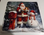 Poszewka dekoracyjna 45x45 , zima, bałwan