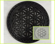 Rozeta dekoracyjna. Ozdoba na ścianę. Ażurowa mandala. Kwiat 