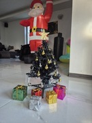 Sztuczna mała choinka do biura - zestaw