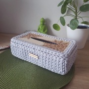 Chustecznik,pudełko na chusteczki,szydełko mandala sznurek