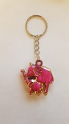 Breloczek Zawieszka 2 Różowe Słonie Na Szczęście Prezent