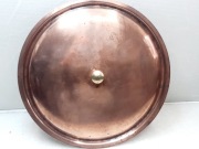 duża miedziana stalowa pokrywka garnka patelni 25,5cm inox