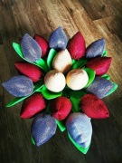 Tulipany szyte handmade 