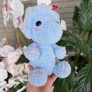 PROMOCJA! Maskotka dinozaur triceratops na szydełku rękodzieło handmade