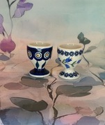 Kieliszek do jajek na nóżce 2 szt ceramika Bolesławiec