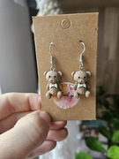 Kolczyki tedi misie brazowe 