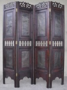 Parawan Czteroskrzydłowy Drewniany do Restauracji Knajpy Gabinetu Biura