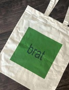 Torba tote bag charli xcx beige pink bawełna cotton bawełniana