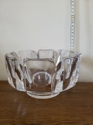 Duża zabytkowa kryształowa misa ORREFORS Corona, Lars Hellsten, Szwecja