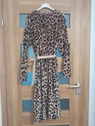 Sukienka welurowa damska livans w panterkę