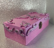 PREZENT  Szkatułka dekoracyjna HANDMADE – aniołki, skrzydła