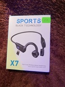 Bezprzewodowe stuchawki sportowe X7 z przewodnictwem kostnym.