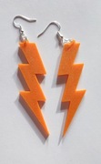 Kolczyki błyskawica, retro DISCO lata 80' - 90', POP party, orange