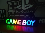 Podświetlany napis „GAME BOY” LED – Dekoracja dla fana retro gier