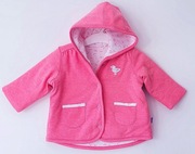 Nowa ocieplana rozpinana bluza z kapturem 62/68