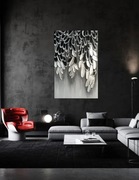 Srebrne liście | Obraz RĘCZNIE malowany