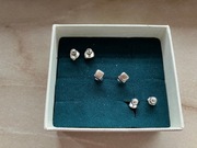 Zestaw 3 par markowych minimalistycznych kolczyków  