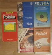 Mapa samochodowa Polski x 5