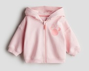 Bluza różowa rozpinana z Myszką Minnie i kapturem z uszkami H&M 86 jak nowa