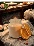 Świeca pomarańczowa "Orange Bloom" 200ml !HAND MADE!