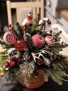 Stroik świąteczny, bożonarodzeniowy flower box LS32