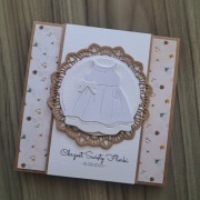 Personalizowana kartka na Chrzest Święty dla dziewczynki, ręcznie robiona