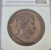 Książe Józef Poniatowski - medal z 1813 upamiętniający śmierć - grading NGC