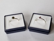 Pierścionki srebro oraz oliwin próba 925 