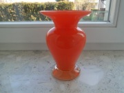 WAZON SZKŁO OZDOBNE HUTA ALICJA, PIĘKNY POMARAŃCZ