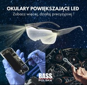 OKULARY POWIĘKSZAJĄCE Z DIODAMI LED DO WARSZTATU DO PRECYZYJNEJ PRACY BASS