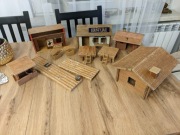 Figurki żołnierzyki Indianie Fort Dziki zachód domki drewniane 