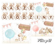 Przedszkole kapibara kalendarz urodziny, plik PDF