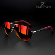 OKULARY PRZECIWSŁONECZNE. POLARYZACYJNE HD PILOTKI. AVIATOR. ORANGE/RED