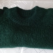 Długi ciepły zimowy sweter r L w składzie mohair, wełna i inne stan bdb 