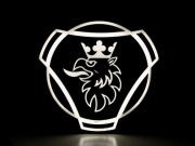 Ozdobna lampa LED z wzorem SCANIA