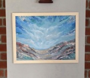 Obraz abstrakcja 30x40 ręcznie malowany z ramą 