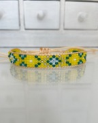 Kolorowa Bransoletka z koralików regulowana słoneczna, handmade