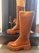 Skórzane brązowe  buty XTI