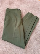 Bialcon spodnie damskie eleganckie khaki/oliwkowe r. 36  klasyczne do biura