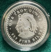 Srebrna moneta/medal 1oz, Kalendarz Aztekow