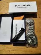 Zegarek Luksusowy Poedagar Srebrny Męski Wodoodporny 