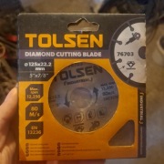 TARCZA DIAMENTOWA 125mm SEGMENTOWA TOLSEN 76703