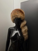 Czapka z naturalnego lisa z odpinaną kitą