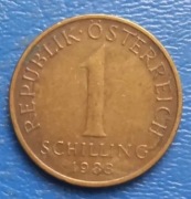 Zestaw trzech monet 1 Schilling austriacki oraz 2 forinty węgierskie